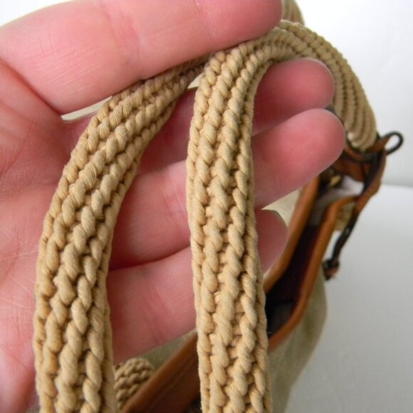 Michael Kors Gold Shimmer Metallic TotE  Leather Trim ROPE HANDLES NAUTICAL - Picture 12 of 12